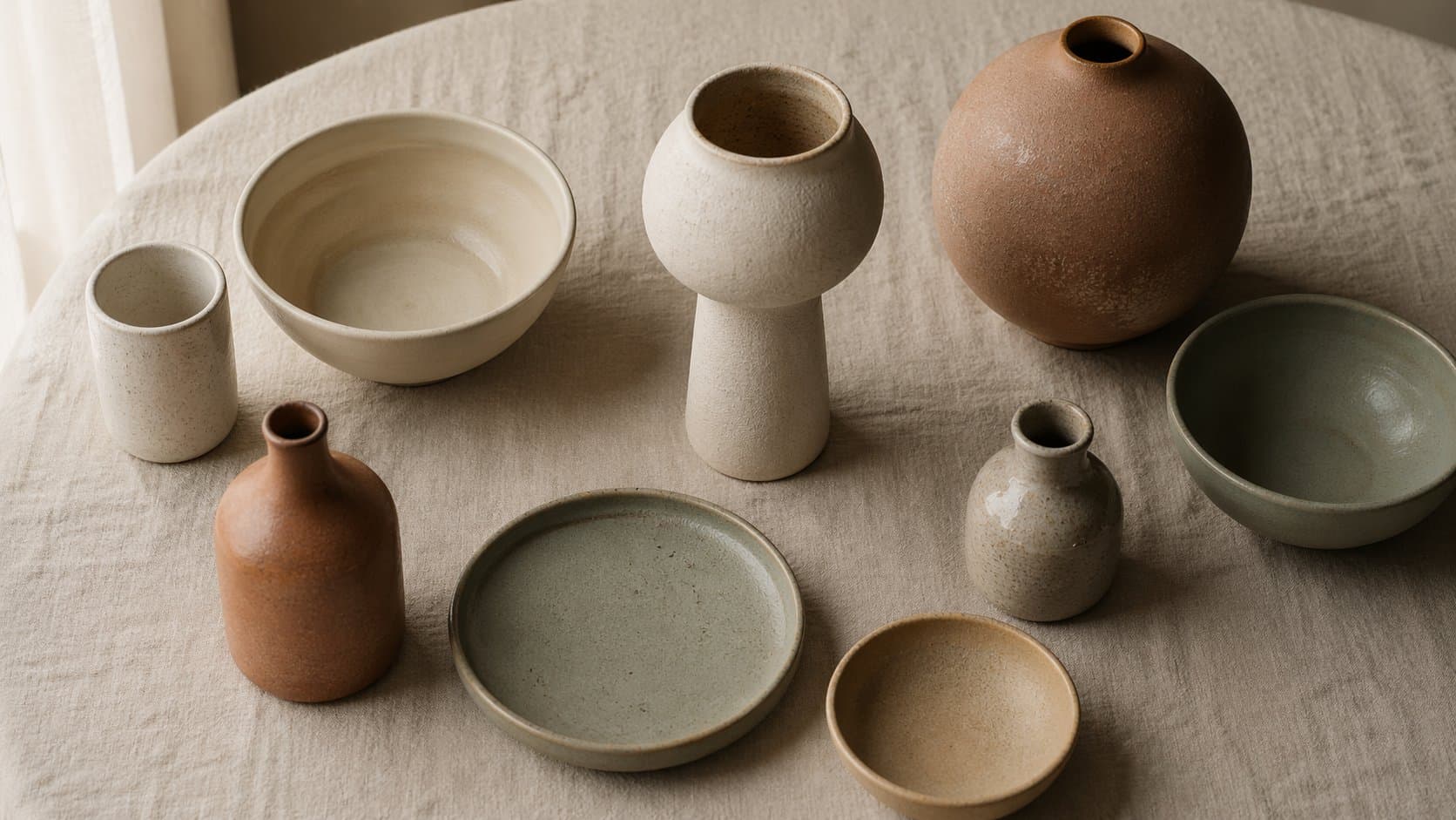 Ceramics still life — editorial photograph